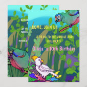 Verjaardagsfeest in het oerwoud kaart (Voorkant / Achterkant)