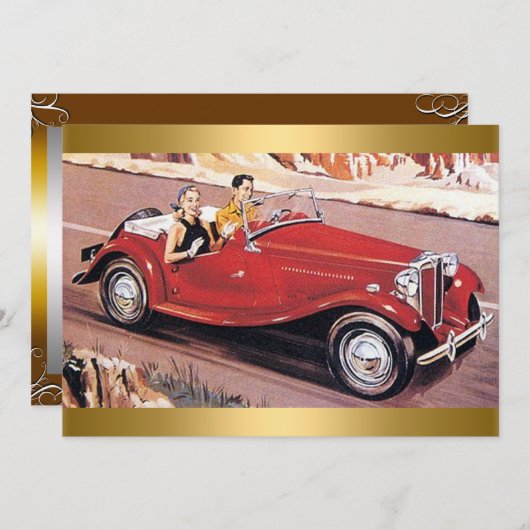 Verjaardagsfeest Jubileum Uitnodiging (Voorkant / Achterkant)