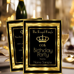 Verjaardagsfeest Koninklijke Koning Zwarte Gouden  Kaart