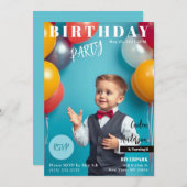 Verjaardagsfeest Magazine Hoesje Uitnodiging (Voorkant / Achterkant)