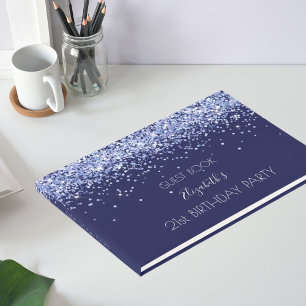 Verjaardagsfeest marine blauwe naam gastenboek