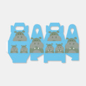 verjaardagsfeest met hippo bedankdoosjes (Uitgevouwen)