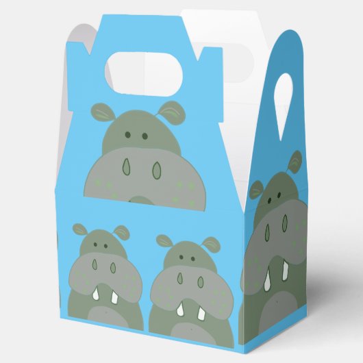 verjaardagsfeest met hippo bedankdoosjes (Geopend)