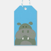 verjaardagsfeest met hippo zoo - thema cadeaulabel (Voorkant)