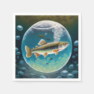 Verjaardagsfeest met vis-thema servet