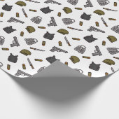 Verjaardagsfeest Militaire Strijdkrachten Cadeaupapier (Hoek)