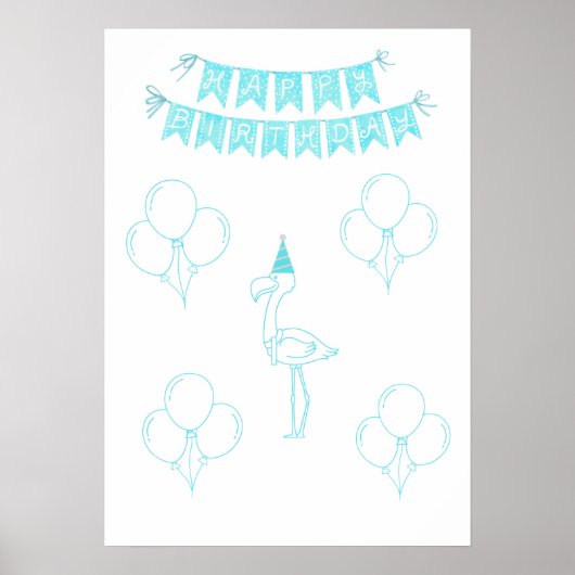 Verjaardagsfeest Poster (Voorkant)