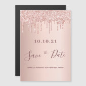 Verjaardagsfeest roze goud roze save the date (Voorkant / Achterkant)