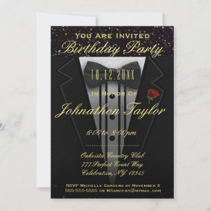 Verjaardagsfeest Smoking Uitnodiging