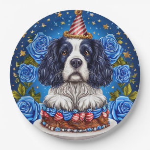 Verjaardagsfeest Spaniel Hond Partij Viering Fun S Papieren Bordje