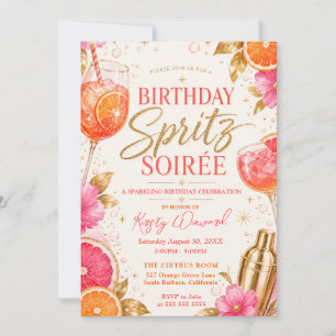 Verjaardagsfeest Spritz Citrus Cocktailfeest Kaart