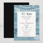 Verjaardagsfeest Strand verrassing 40 jaar Kaart (Voorkant / Achterkant)