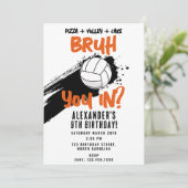 Verjaardagsfeest Teen Sport Volleybalspel voor Bru Kaart (Staand voorkant)