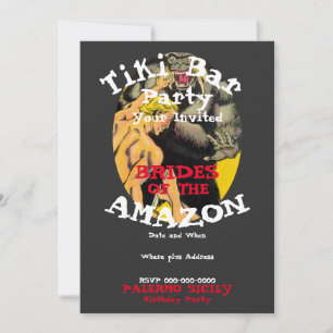 Verjaardagsfeest Tiki Bar Verjaardag 1e 2e 3e 4e 5 Kaart