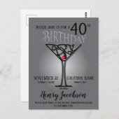 Verjaardagsfeest uitnodiging (Voorkant / Achterkant)