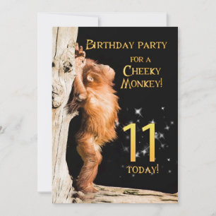 Verjaardagsfeest uitnodiging 11, met orang-oetan