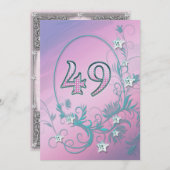 Verjaardagsfeest uitnodiging 49 jaar oud (Voorkant / Achterkant)