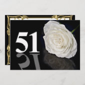 Verjaardagsfeest uitnodiging 51 jaar oud (Voorkant / Achterkant)