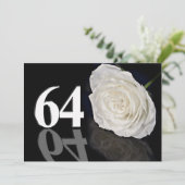 Verjaardagsfeest uitnodiging 64 jaar oud (Staand voorkant)