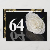 Verjaardagsfeest uitnodiging 64 jaar oud (Voorkant / Achterkant)