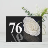 Verjaardagsfeest uitnodiging 76 jaar oud (Staand voorkant)