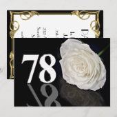 Verjaardagsfeest uitnodiging 78 jaar oud (Voorkant / Achterkant)