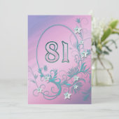 Verjaardagsfeest uitnodiging 81 jaar oud (Staand voorkant)