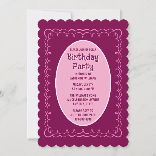 Verjaardagsfeest Uitnodiging Elke Leeftijd Handget (Voorkant)