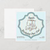 Verjaardagsfeest Uitnodiging Golf Thema  (Voorkant / Achterkant)