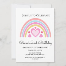 Verjaardagsfeest Uitnodiging Regenboog