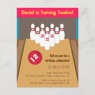 Verjaardagsfeest Uitnodigingen Bowling Game