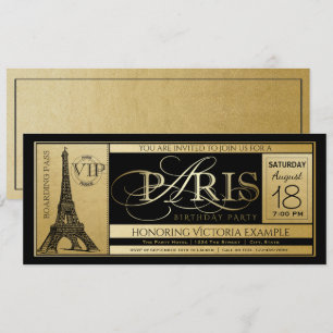 Verjaardagsfeest Uitnodigingskaart Paris Uitnodigi Kaart