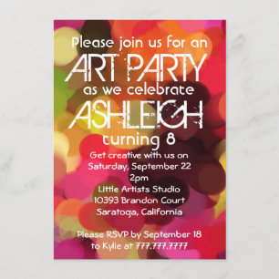 Verjaardagsfeest van Art Paint Kaart