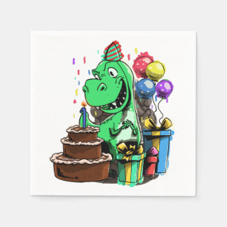 Verjaardagsfeest van de dinosaurus - 1 jaar oude T Servet