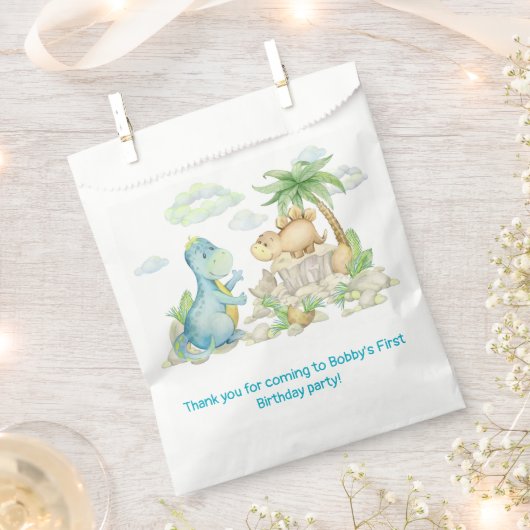 Verjaardagsfeest van de dinosaurus Baby shower Bedankzakje (Geknipt)