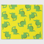 Verjaardagsfeest van de dinosaurus cadeaupapier (Vlak)