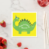Verjaardagsfeest van de dinosaurus servet (Insitu)