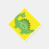 Verjaardagsfeest van de dinosaurus servet (Hoek)