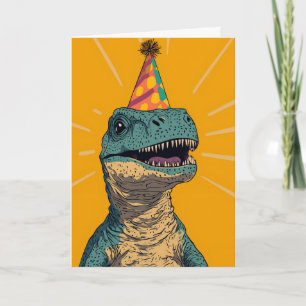 Verjaardagsfeest van de dinosaurus Wenskaart Kaart