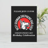 Verjaardagsfeest van de Duitse herder Kaart (Staand voorkant)