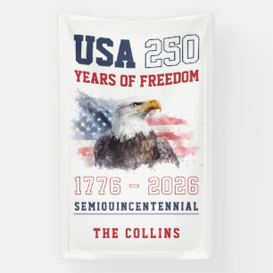 Verjaardagsfeest van de VS 250 jaar 4 juli Spandoek