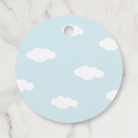 verjaardagsfeest van het Kind Rainbow, Sun en Clou Bedankjes Labels (Achterkant)