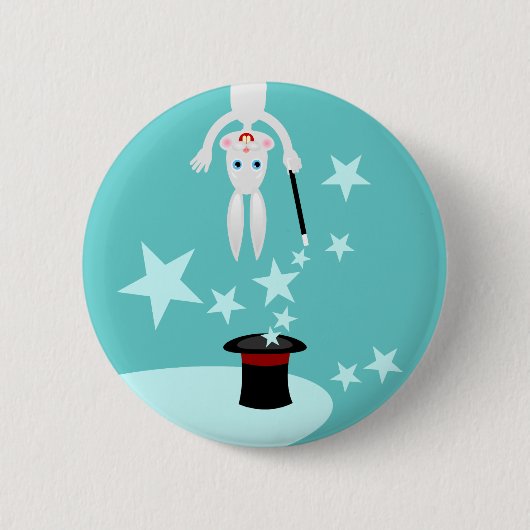 verjaardagsfeest van het kind van Magicië Ronde Button 5,7 Cm (Voorkant)