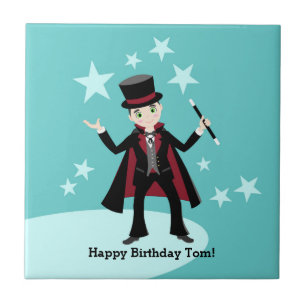 verjaardagsfeest van het kind van Magicië Tegeltje