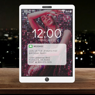 Verjaardagsfeest van het Vergrendelingsscherm van 