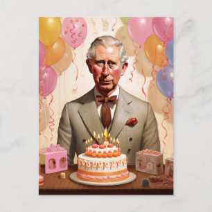 Verjaardagsfeest van Koning Charles III Briefkaart