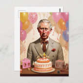 Verjaardagsfeest van Koning Charles III Briefkaart (Voorkant / Achterkant)