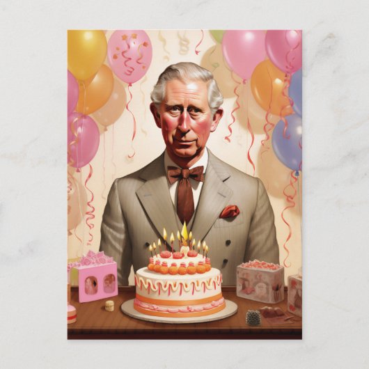 Verjaardagsfeest van Koning Charles III Briefkaart (Voorkant)