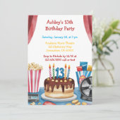 Verjaardagsfeest van Popcorn Kind Kaart (Staand voorkant)