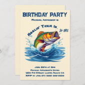 verjaardagsfeest-vis kaart (Voorkant / Achterkant)